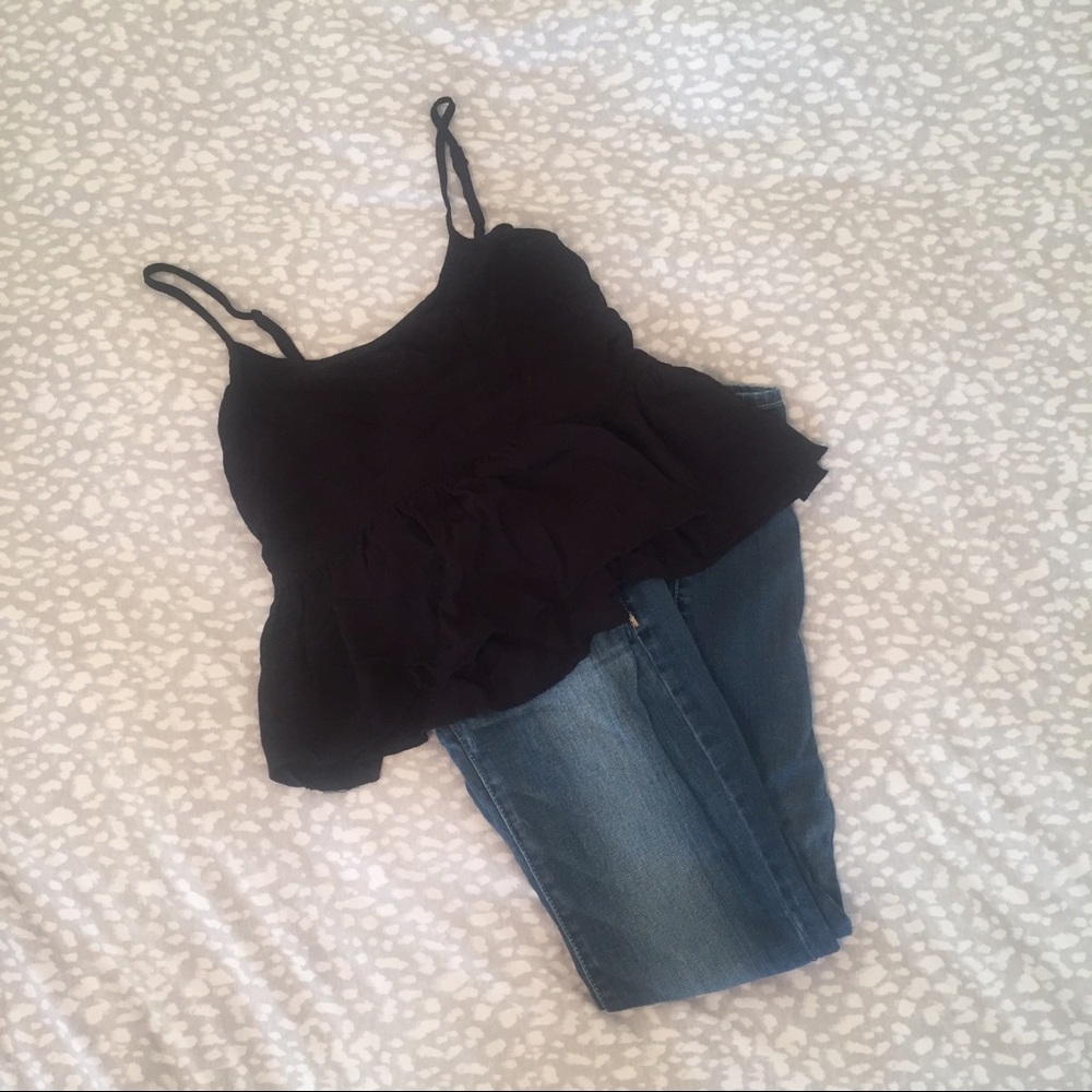 Black Aritzia Babydoll Top