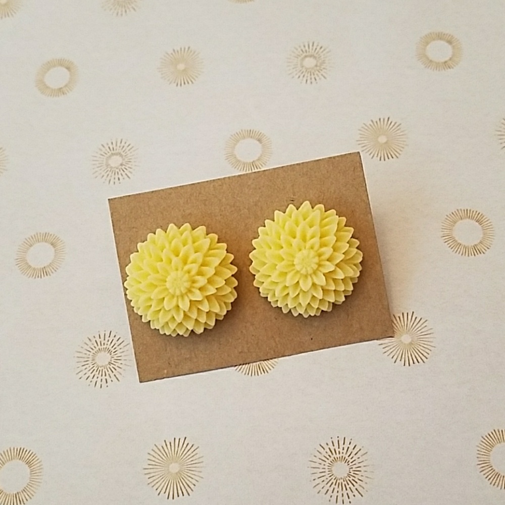 Not available!! Yellow Flower Earrings