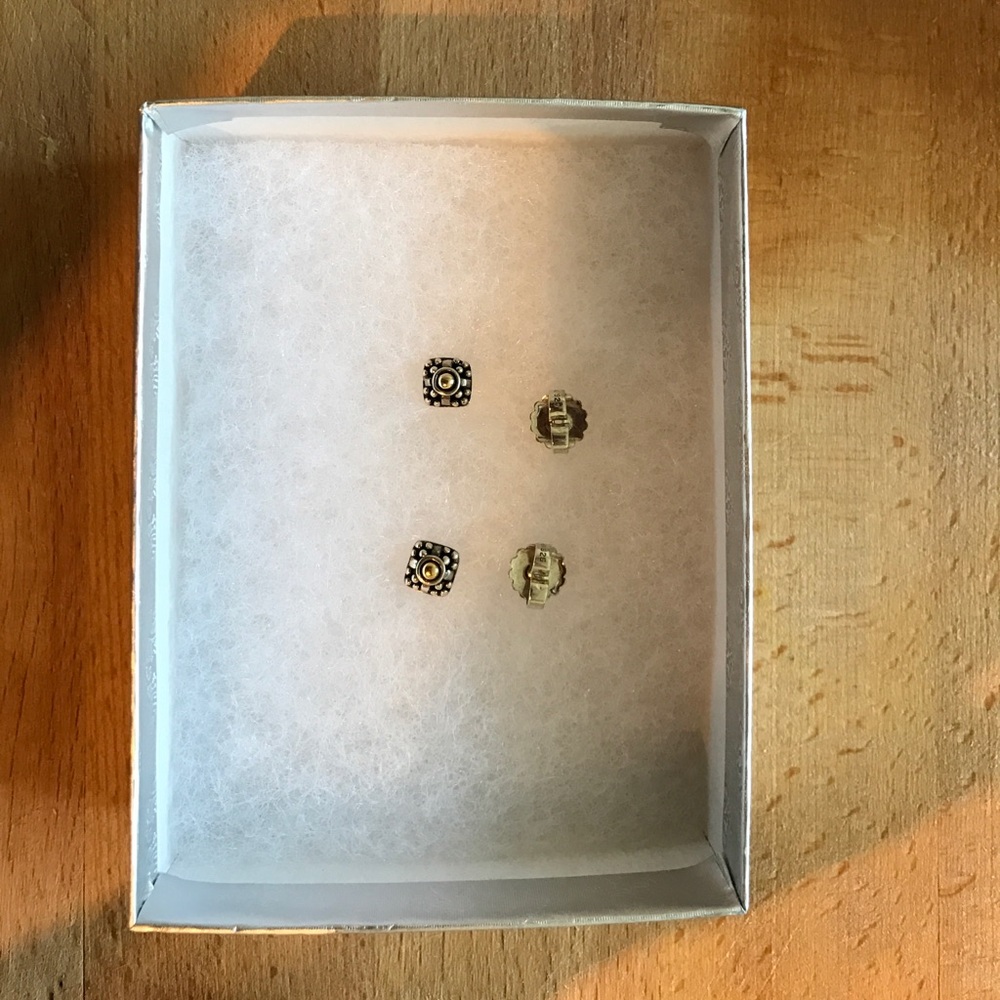 Silver and 18k Gold John Hardy Stud Earrings