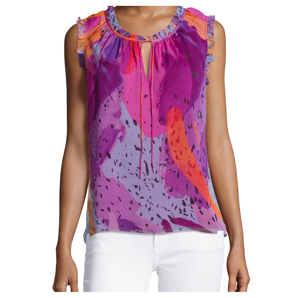 NWT Diane von Furstenberg Rebekah 100% Silk Top 2