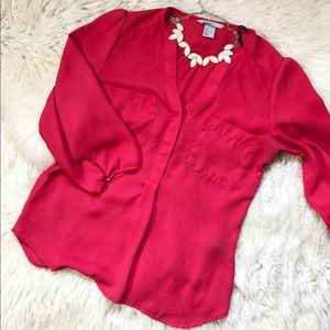 H&M pink blouse