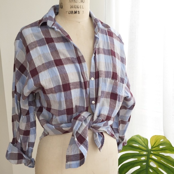 Zara Tops - ZARA LINEN BUTTON UP TOP SIZE MEDIUM Zara Tops - ZARA LINEN BUTTON UP TOP SIZE MEDIUM