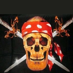 Pirate Skull Beach Towel