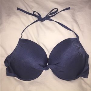 Victoria's Secret push up halter bikini top navy