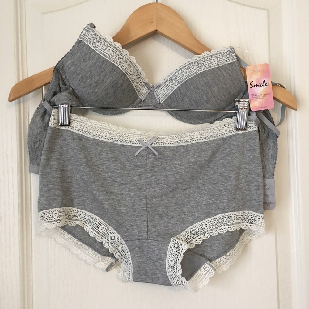 Heather Grey Bra & Undie Set
