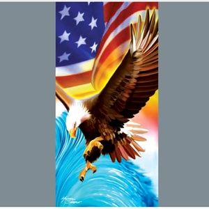 Patriotic Eagle Beach Towel