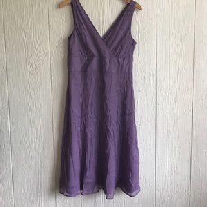 J. Crew lavender silk crinkle dress