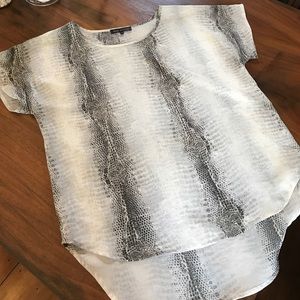Silky feel snakeskin print blouse