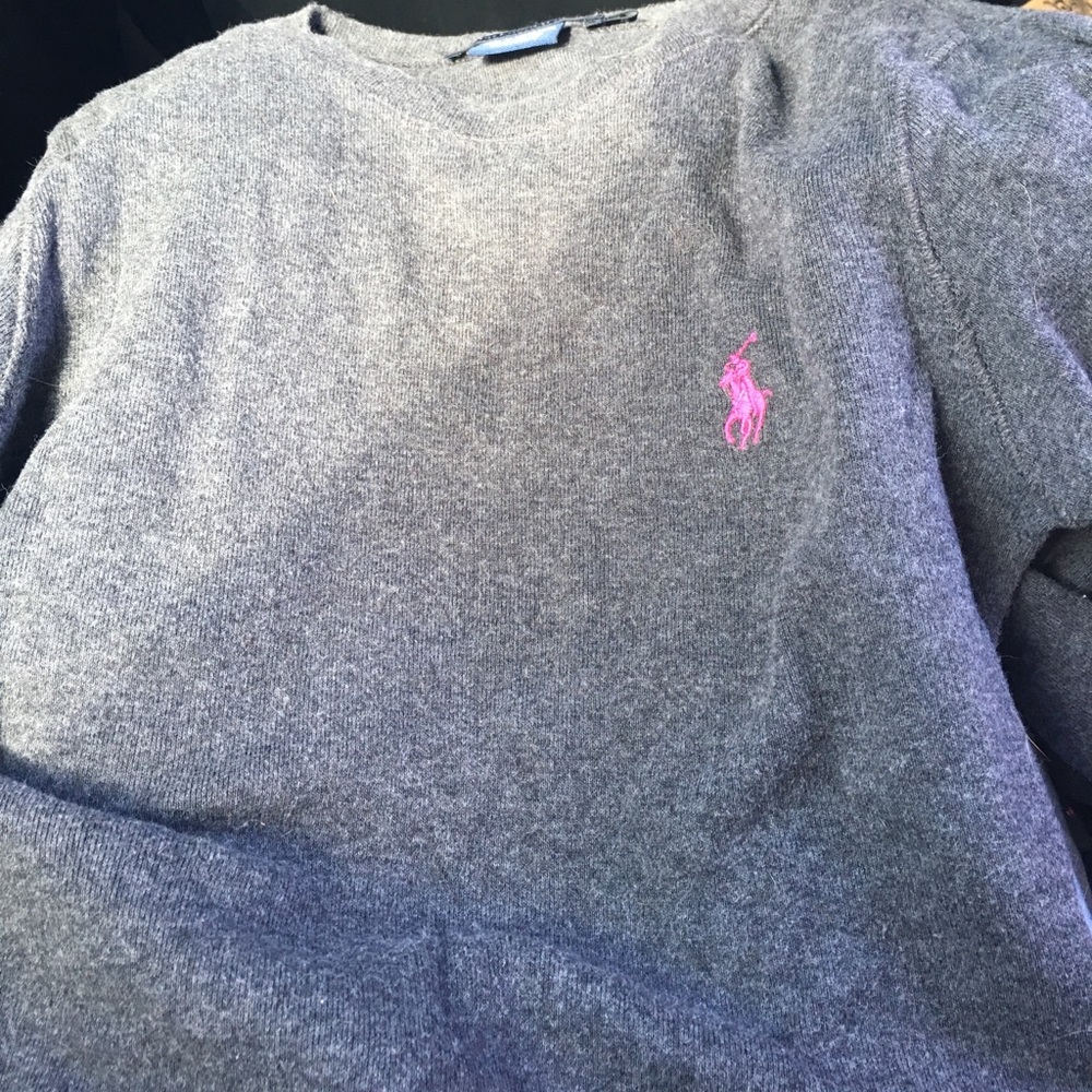 Gray polo sweater