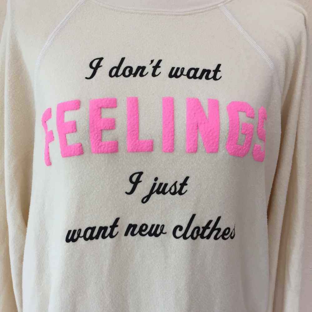NWT Wildfox I Don't Want Feelings Printed Top XS - Picture 3 of 8