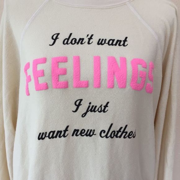 NWT Wildfox I Don't Want Feelings Printed Top XS - Picture 3 of 8