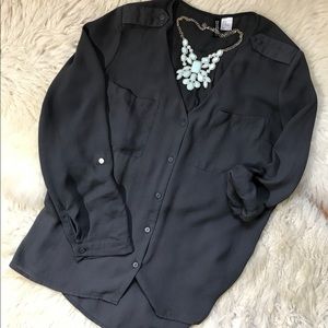 Dark Grey H&M blouse