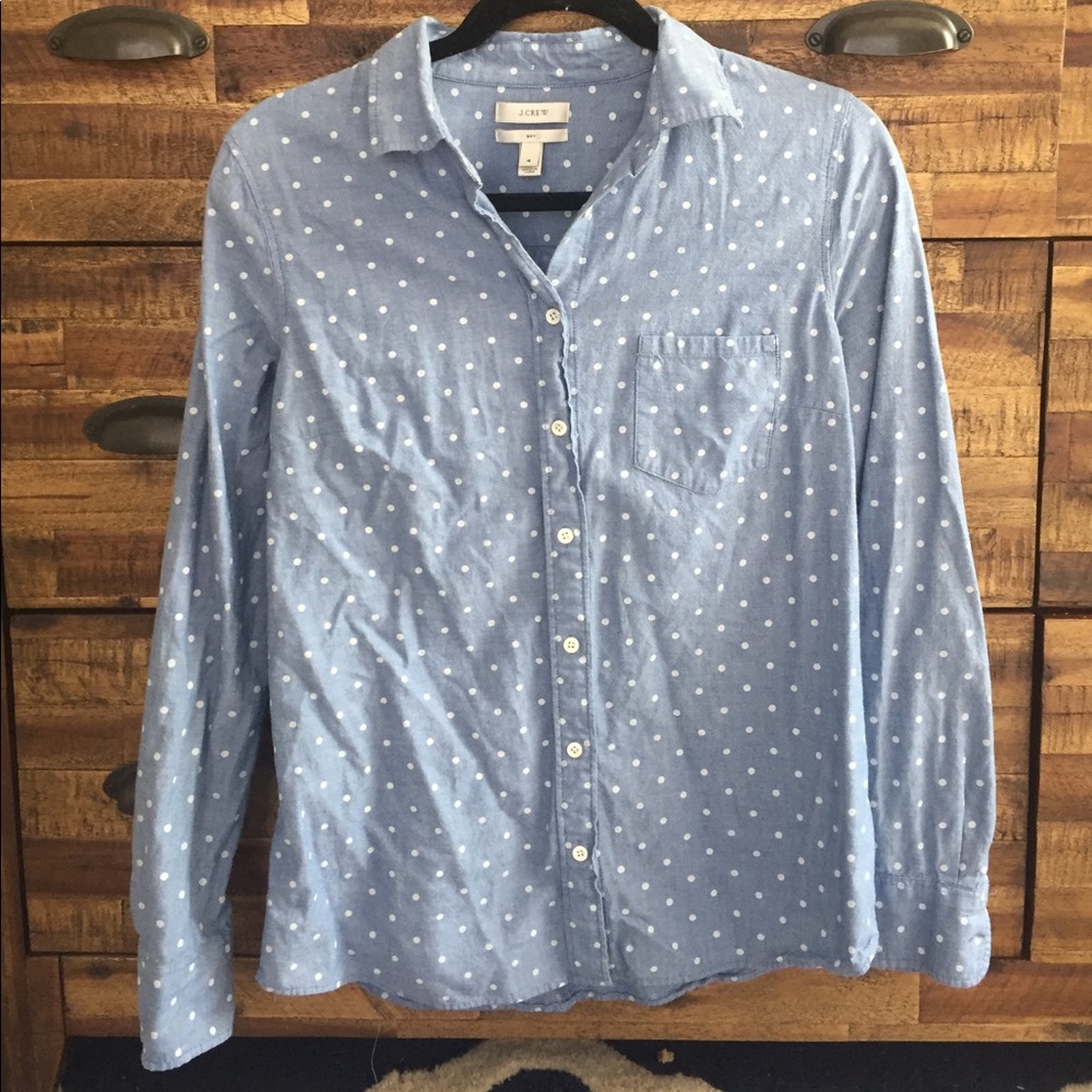 J. Crew Polka Dot Button Down