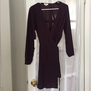 Aritzia/Wilfred Free Harlow Purple Wrap Dress NWT