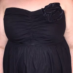 eshakti Black strapless dress, size 28 w/2 pockets