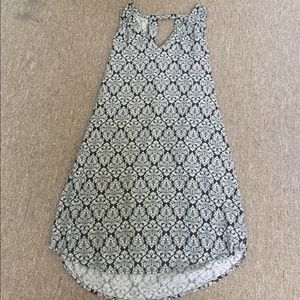 Black and white shift dress