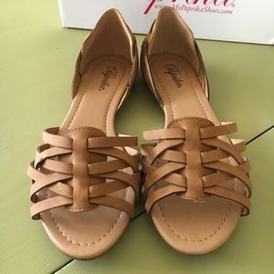 Paprika open-toed sandal