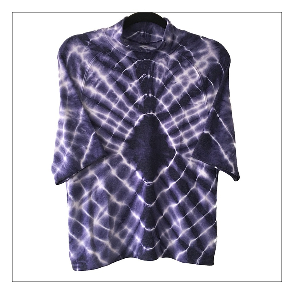 Purple Tie-Dye Turtleneck Tee