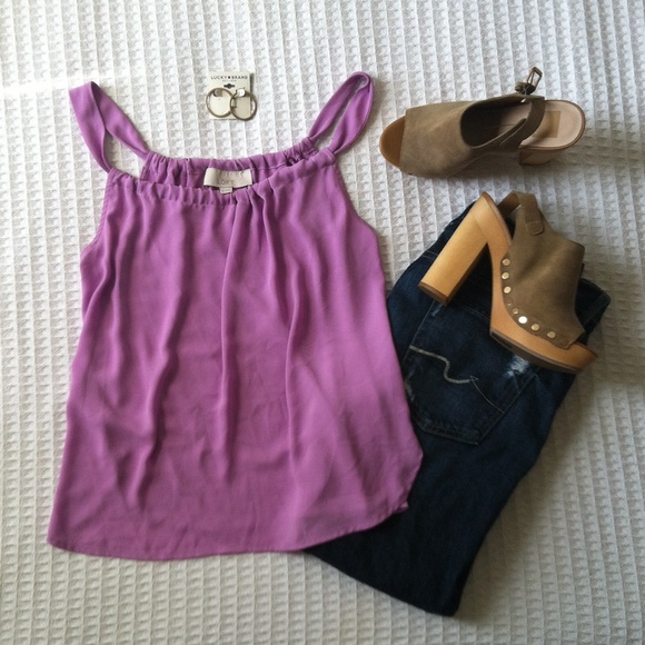 LOFT Tops - Lilac Ann Taylor loft dressy tank top