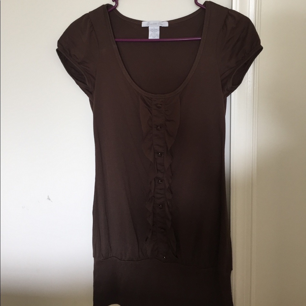 Charlotte Russe Brown Tunic Top