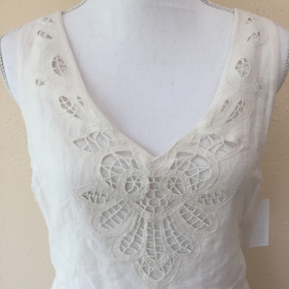 NWT Joie Crochet Sleeveless Dress Size 12 - Picture 4 of 8
