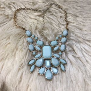 Blue stone statement necklace