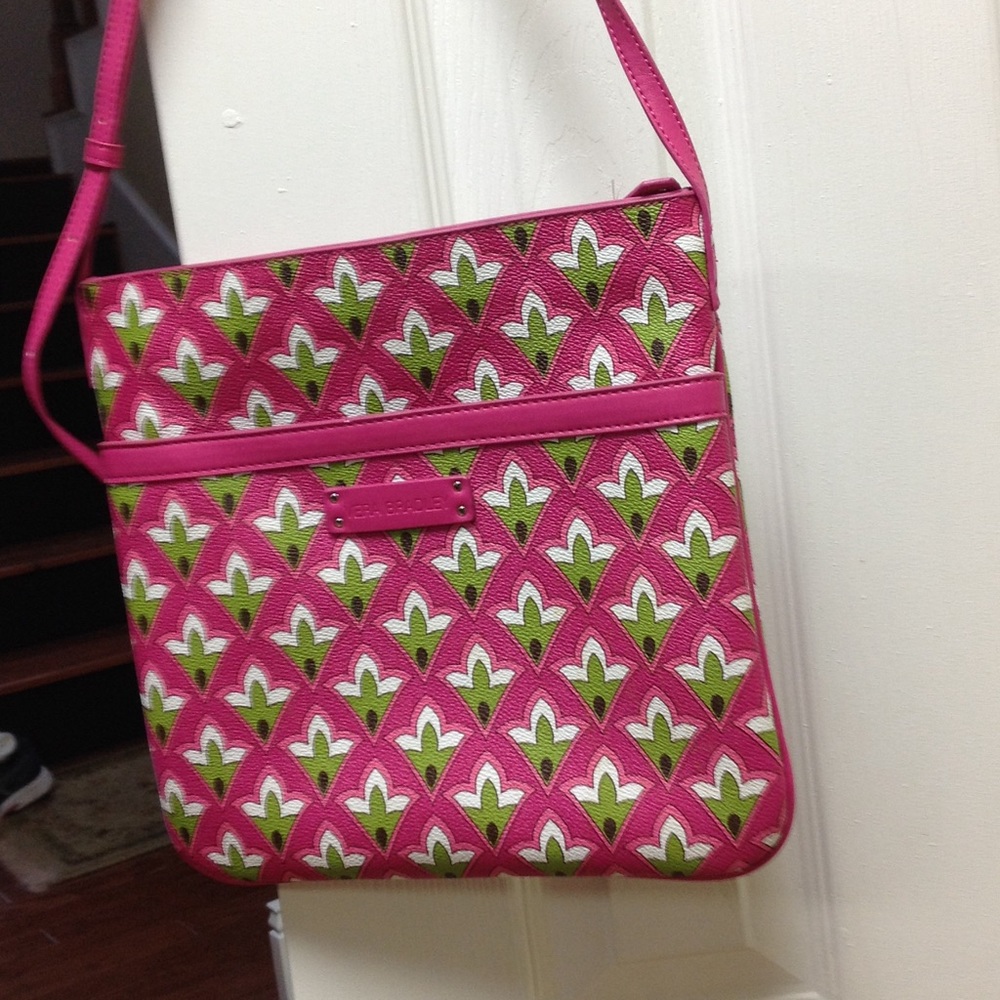 Vera Bradley vinyl purse with long shoulder straps