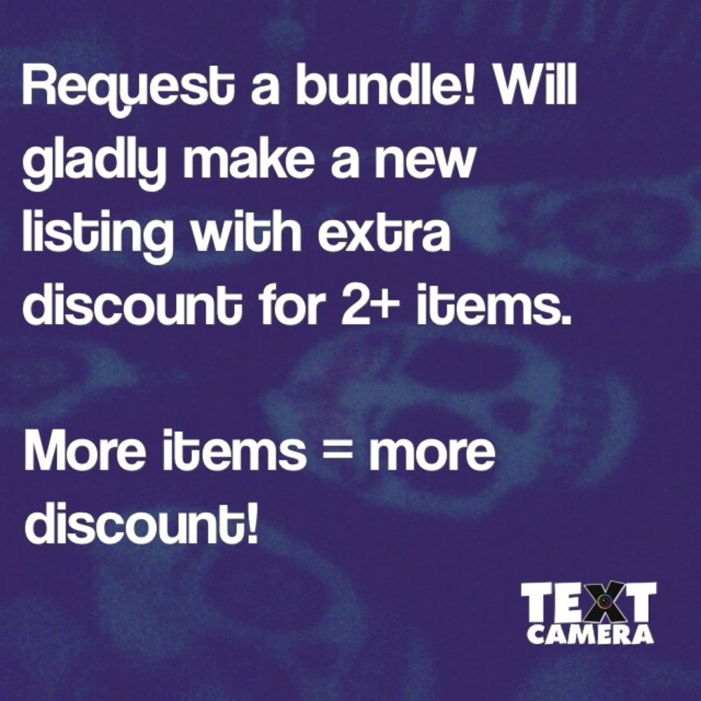Happy to bundle for extra discount!