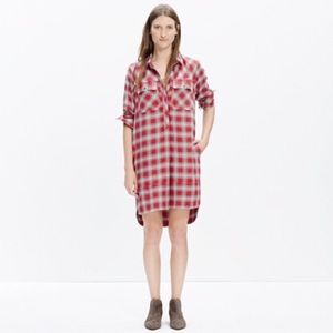 Madewell Flannel Shirt dress size XS