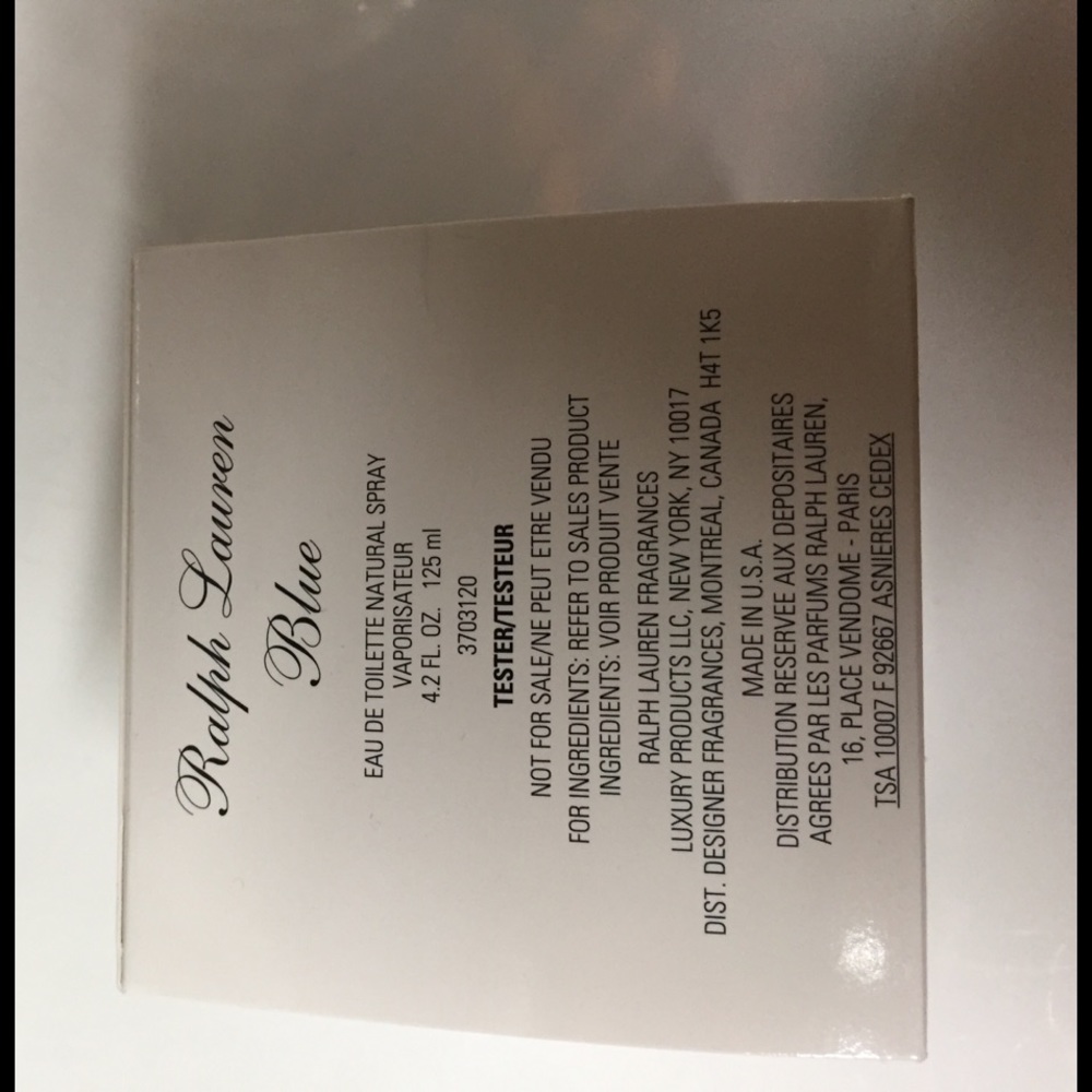 Ralph Lauren Blue tester.