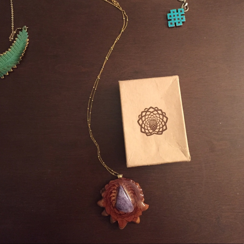 Custom "Third Eye Pinecone" Necklace- Gold chain