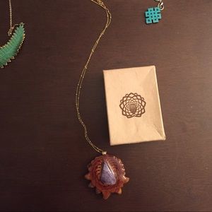 Custom "Third Eye Pinecone" Necklace- Gold chain