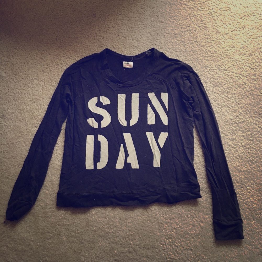 Gray and white SUN DAY long sleeve tee