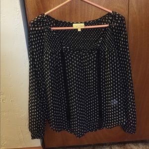 Princess Vera Wang sheer black and white top