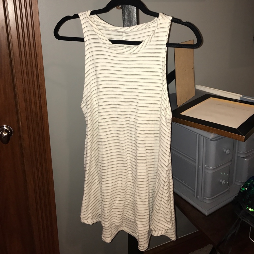 Striped long shirt, or short dress size S. OBO