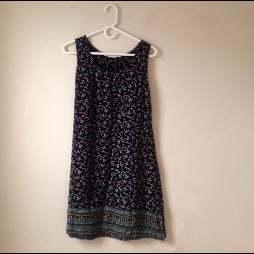 Black dress with flower print