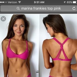Frankie's Bikinis: Marina Top in Rasberry