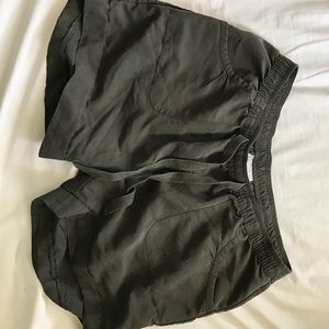 Olive green maternity shorts