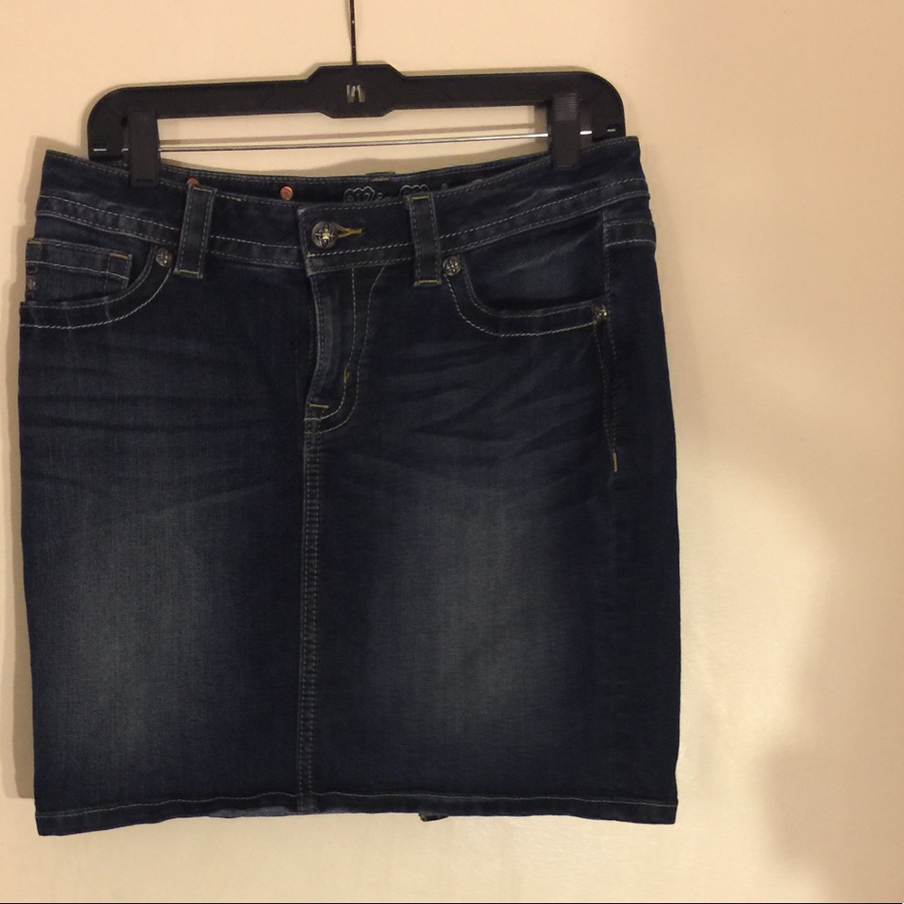 Miss Me Stretch Jean Mini Cowgirl  Skirt🤠