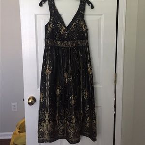 Black and gold gown