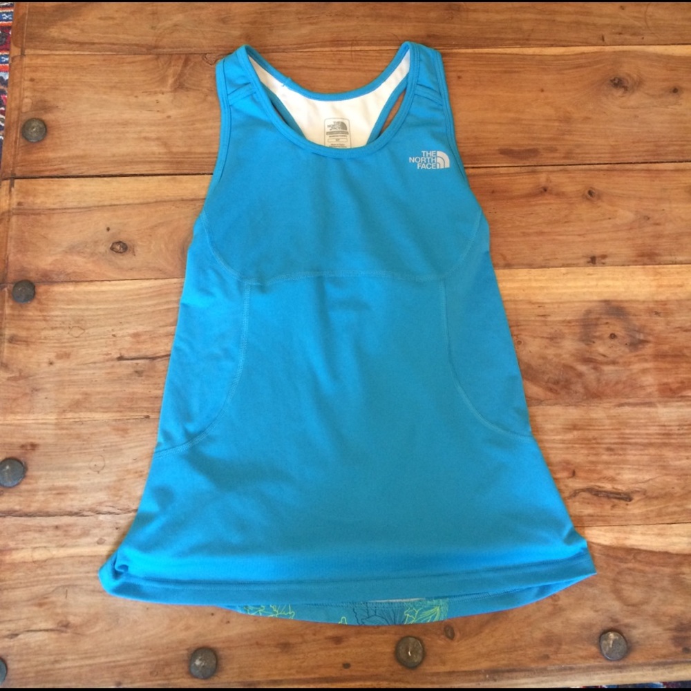 North face tank top blue size small