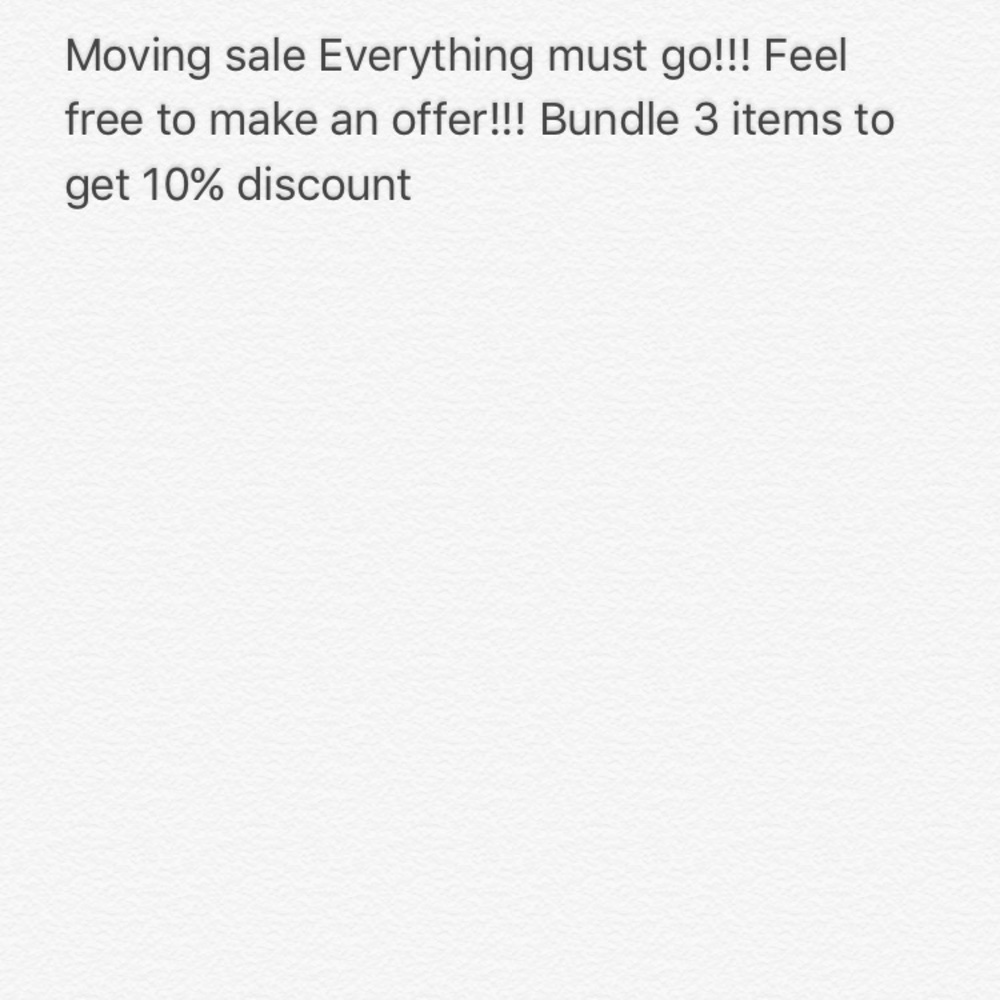 Moving sale