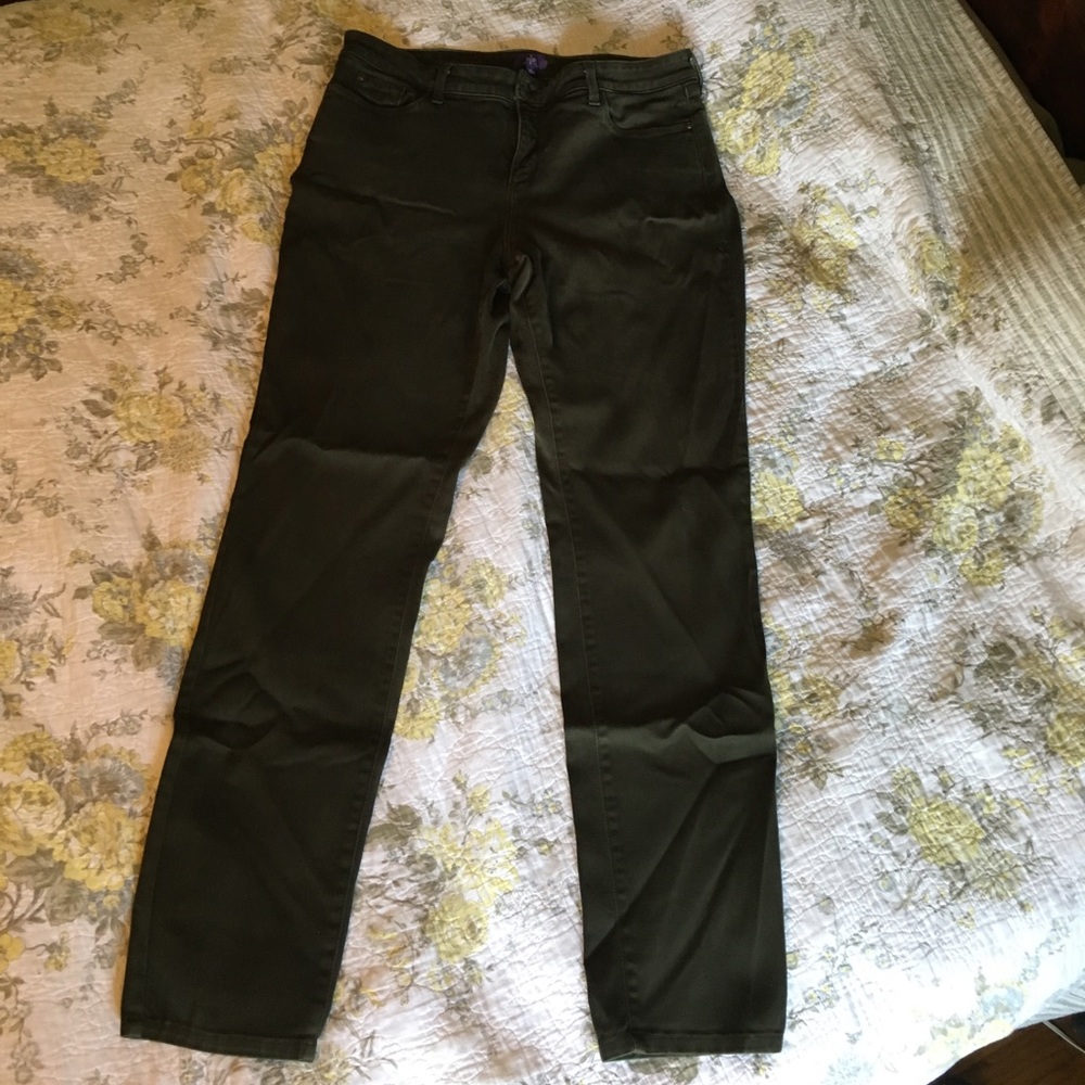 NYDJ Long dark green Alina legging jeans