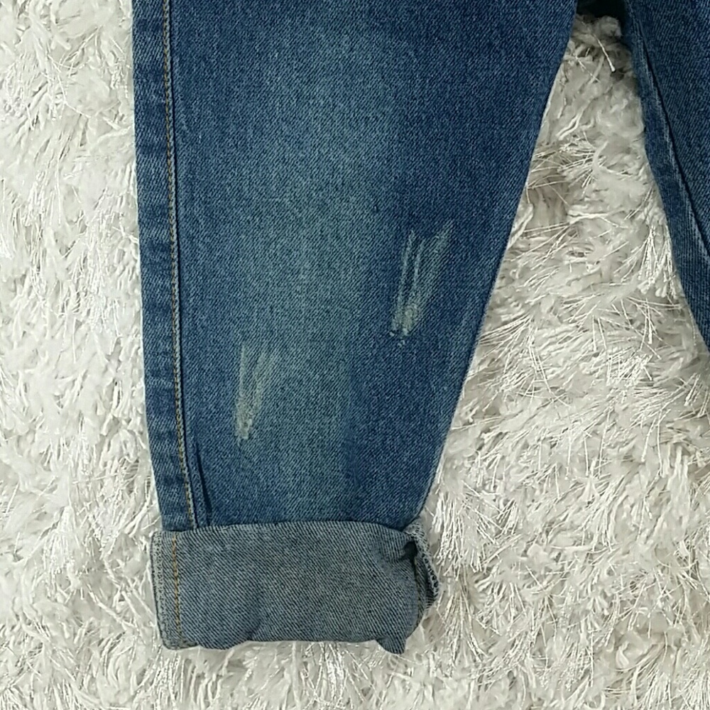 LAST ONE!!! Distressed Denim jumpsuit.  Kids - Picture 3 of 7