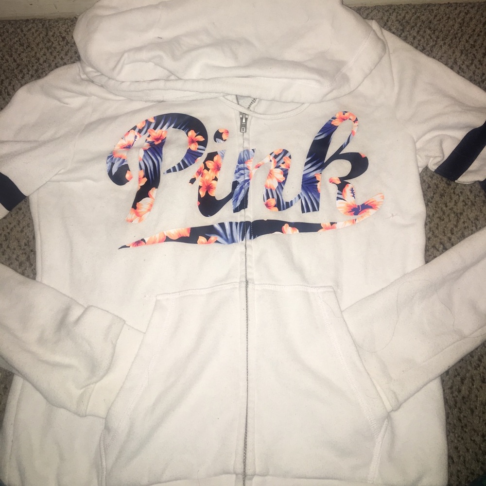 VS Pink floral print jacket EUC