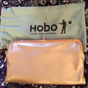 Hobo 'Lauren' leather double frame clutch