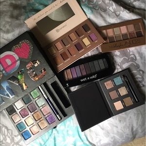 Makeup pallets lots of life left. Swatched.