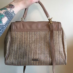 Aldo's Ostrich Woven Crossbody