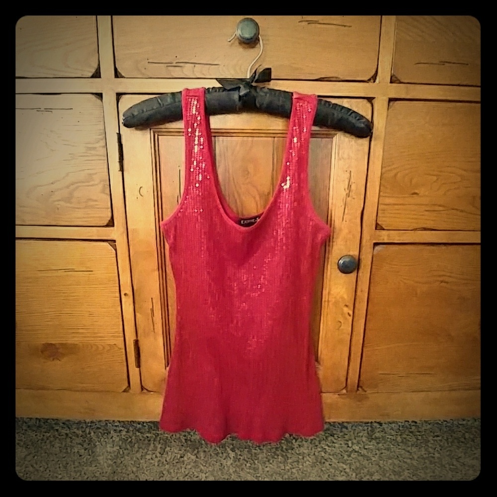 { Express } Holiday Sequins Tank