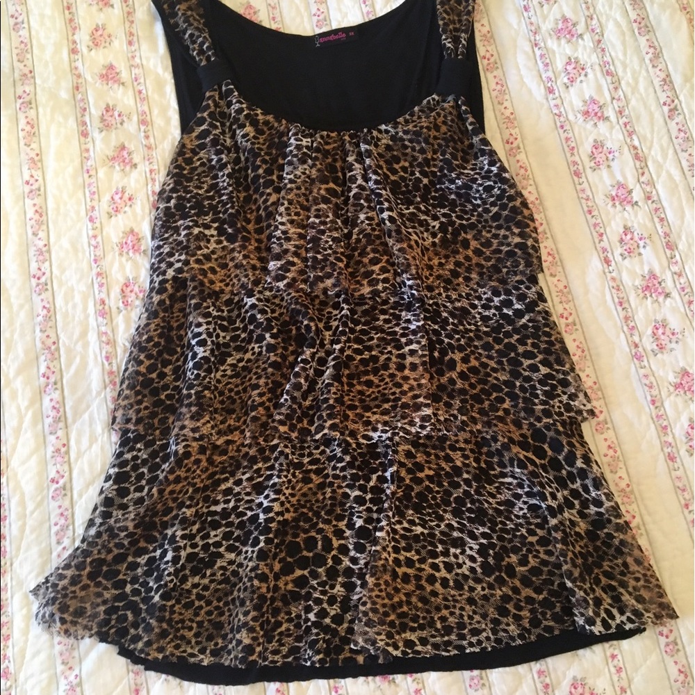 Tiered Ruffle Leopard Print Tank